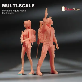 ANT 송진 3D 프린트 1/87 1/64 1/43 게임 캐릭터, 치킨 먹는 디오라마 피규어 모델, 미니어처 크리에이티브 사진