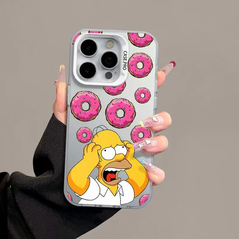 The Simpsons Donut Silicone Phone Case - Vibrant Colorful Design