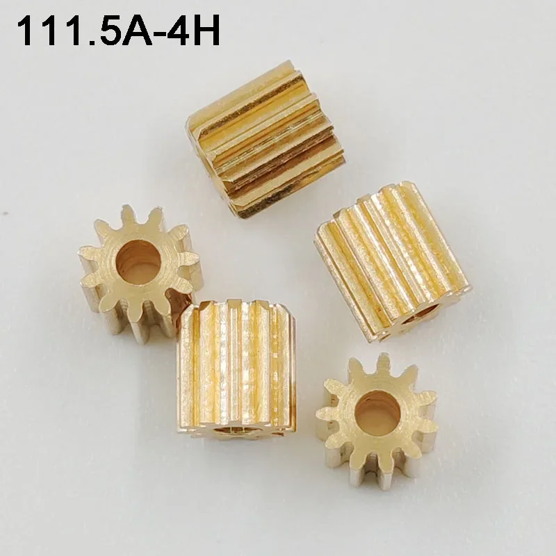 Transmission Gear 111.5A 0.3M 3.9mm Diameter Copper Gear Small Module 11 Teeth 1.5mm Hole 2mm/4mm Height Toy Pinion Parts 11T 1.5A
