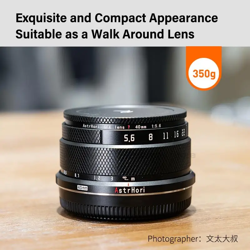 Obiettivo Per Fotocamera Astrhori 40Mm Formato F5.6 Manuale Prime Lente Per Fujifilm Gfx Mount Gfx 50Sii Gfx100 Gfx100Ir Gfx50R Gfx 100