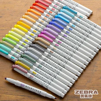 Zebra Mildliner Highlighter Pens,5/10/25/35/40 Assorted colors Fine/Board Dual Tips Marker,Handbook,Painting,Drawing,Remark Art 1