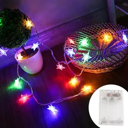 Enchanting Outdoor LED Star Fairy Lights for Celebrations and Decor (Multicolor)
