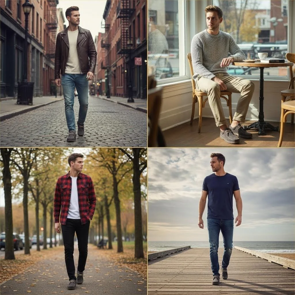 Men Premium Leather Hand-Sewn, Fashionable Casual Loafers, Suit For Daily Wear&Working - Uniqwear