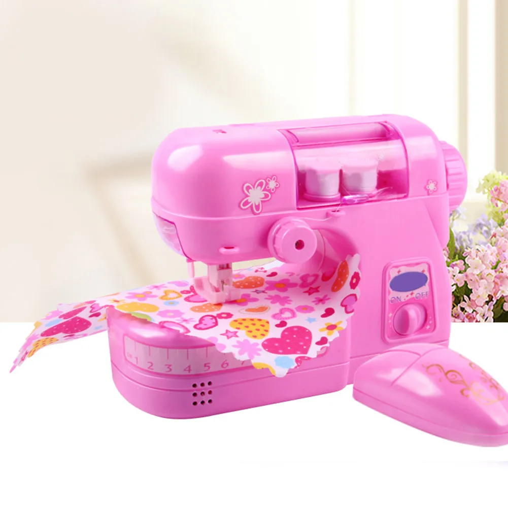 Children's Sewing Machine Small Electric Children Sewing Machine Mini Furniture Sewing Machine Learning Design Clothing Home Toy