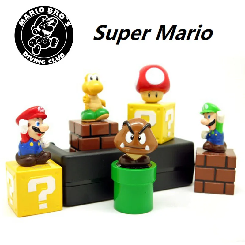 

Super Mario Bros Action Figure Doll Model Anime Game Pendant Car/Cake Decoration Handmade Toy Kid Festival Gift Wholesales