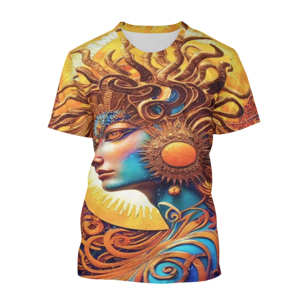 

Sun Moon Star Women T-shirt Short Sleeve Top Youthful Y2K