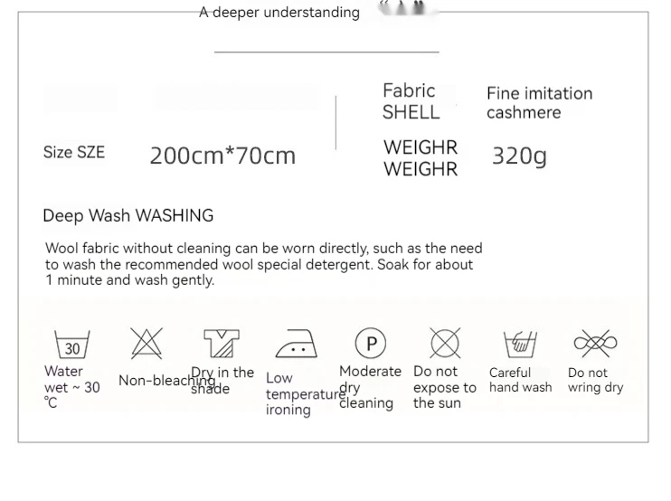 Design Schal Damen neuer Herbst und Winter zweifarbiger Kaschmir-Imitat warmer Trend Senior Sense Schal Schal_voghion.com