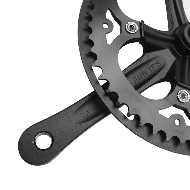 Knog Oi Bike Bell Fixie Crankset Single Crank Set, 40T, 48T, 52T