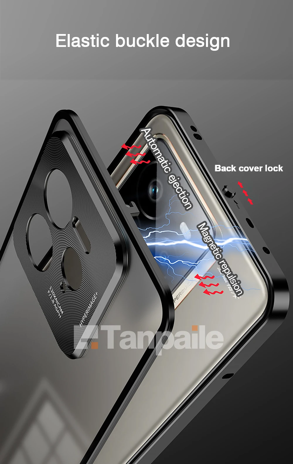 Premium Aluminum Metal Bumper Case with Tempered Glass Protector