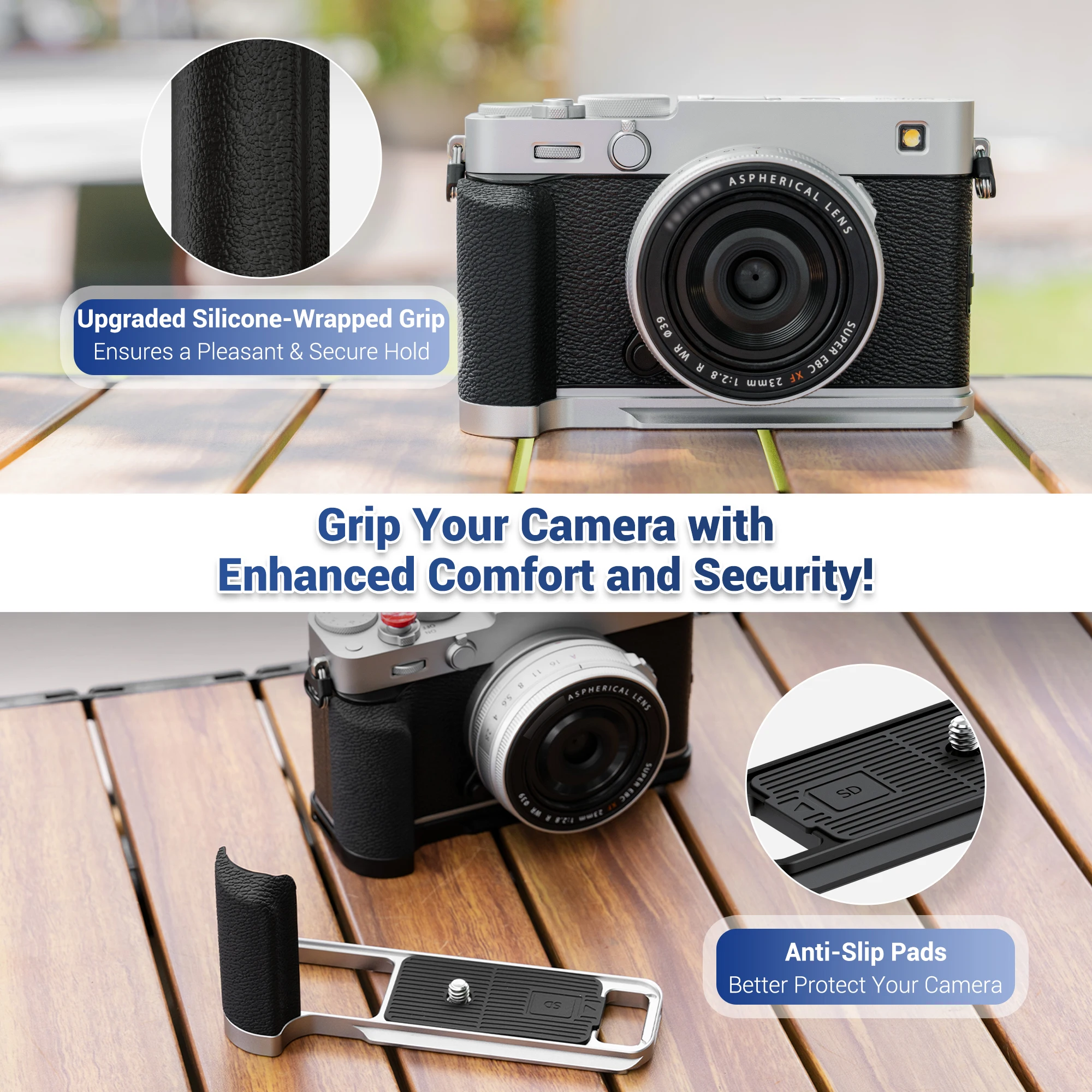 JJC XE5 Support De Pouce En Métal Pour Appareil Photo