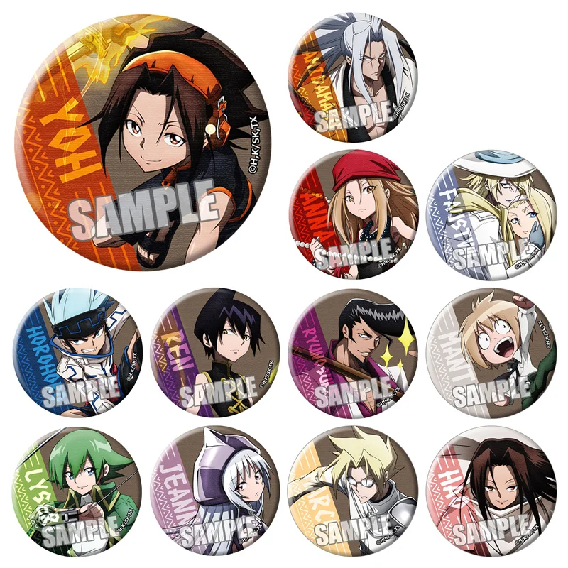 58Mm Rouns Icons Shaman King Badges Brooch