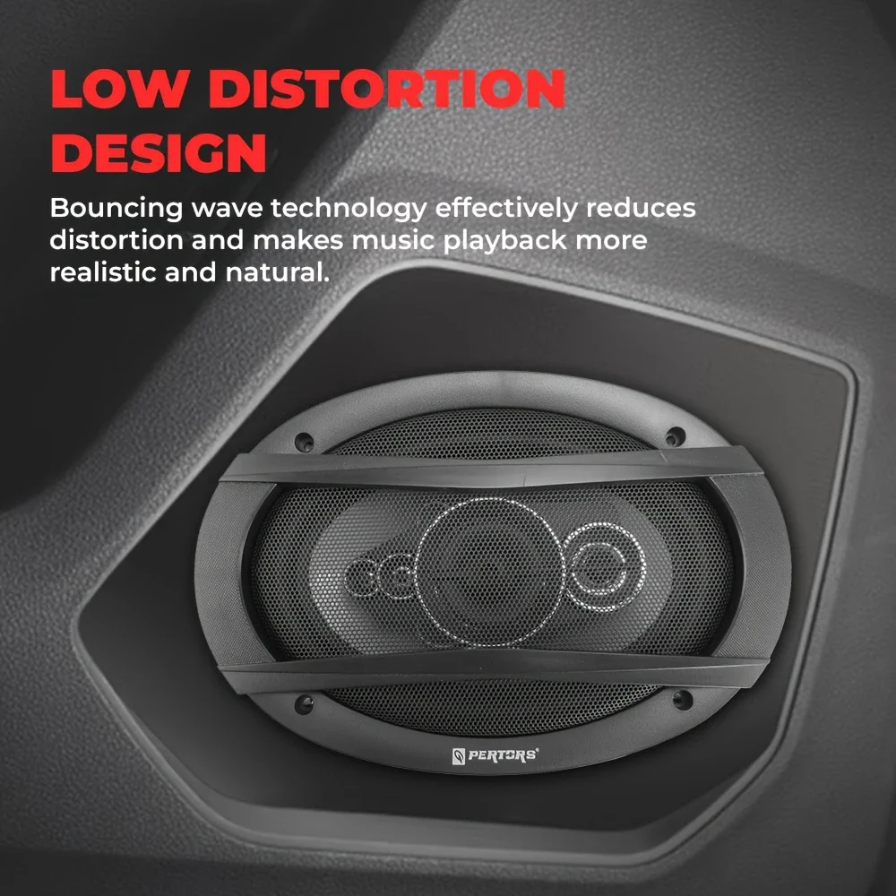 6X9 Inch 2400W 5 Way Car Audio High Fidelity Full Frequency Coaxial Speaker Tweeter Truck Vehicle Modified Woofer 2PCS 2X1200W