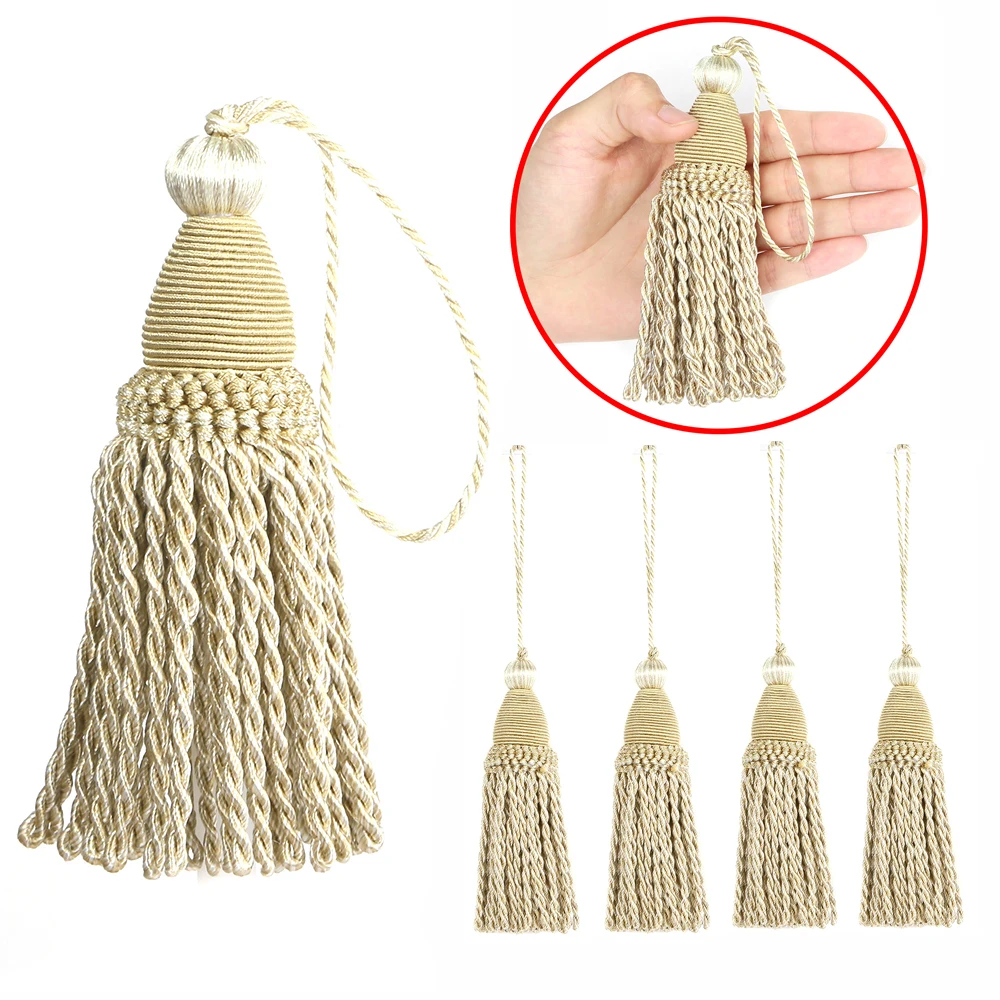 

4pcs Hanging Pendant Tassel Curtain Accessories Fringe Silk Thread Pendant Decoration Handmade Crafts Key Tassels