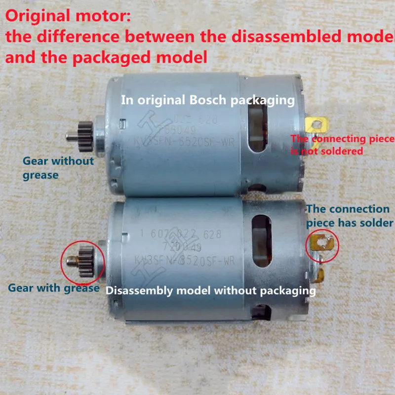 GSR 120-LI DC Motor GSB 120-LI Motor 12V 13 Gigi 8022 Digunakan