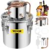 VEVOR 3/5/8 GAL Water Alcohol Distiller Copper Wine Making Boiler Multi Home DIY Brewing Distilling Kit for Fruit Wine Brandy 1