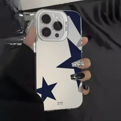 Deluxe Blue Star Fashion Shockproof Phone Case - iPhone 12 Mini (A2)