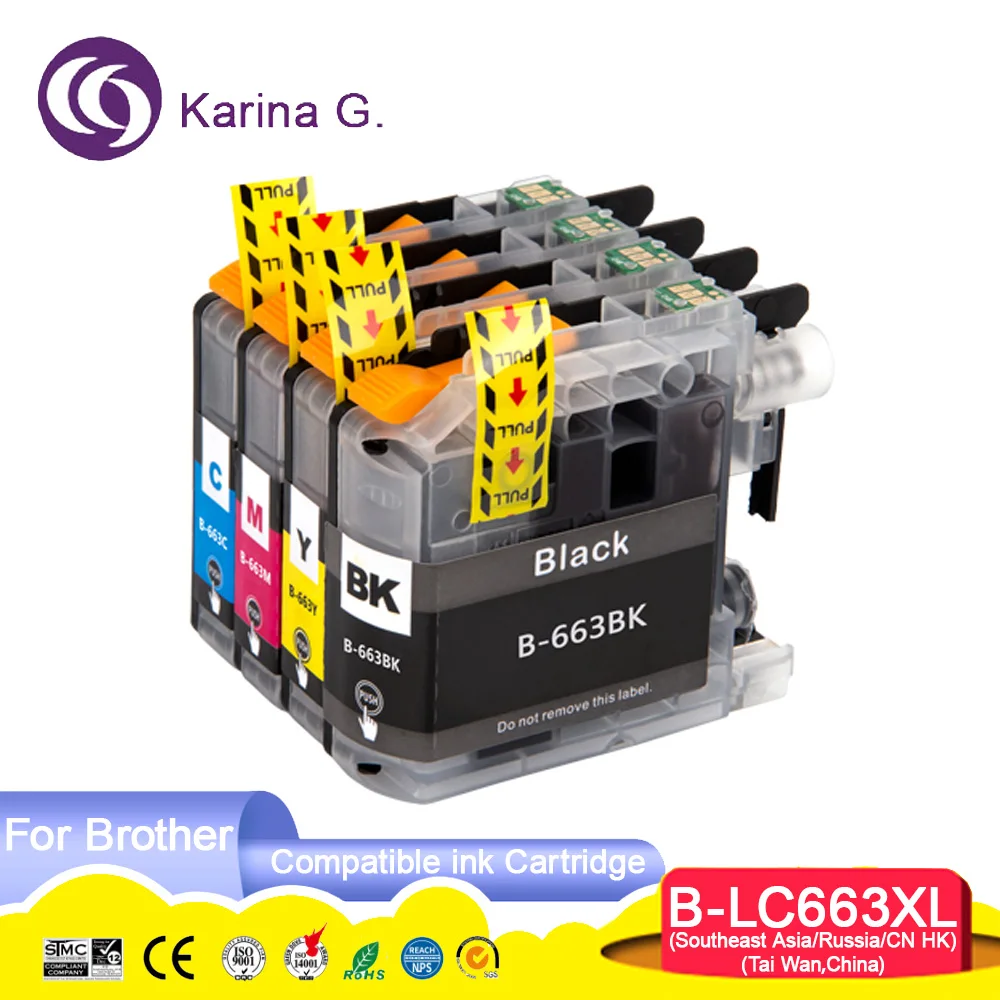 LC663 LC-663 Premium Compatible Color Inkjet Ink Cartridge for MFC-J2720 MFC-J2
