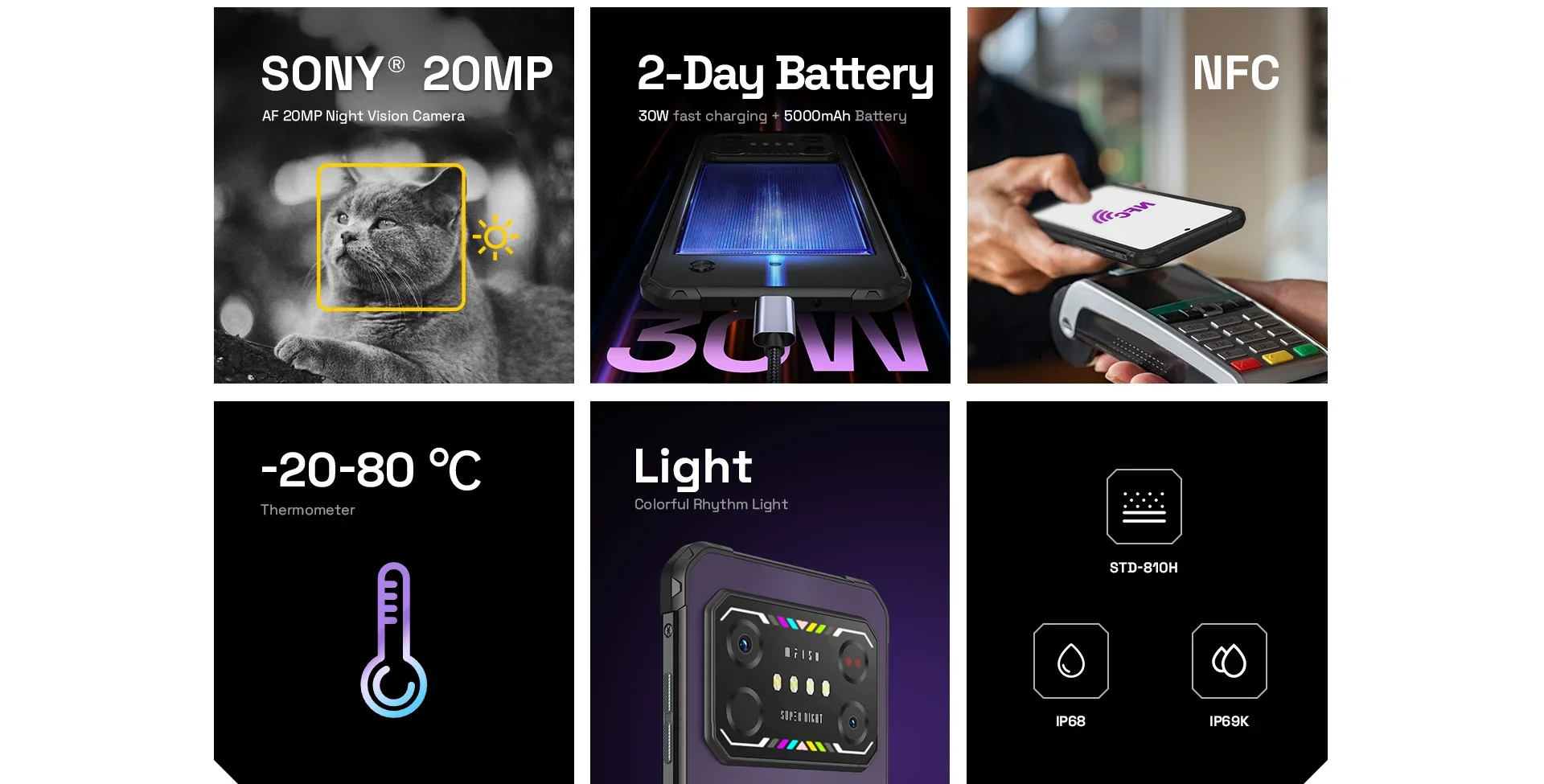 iiif150 Air1 Ultra 8/128GB ホワイト IIIF150 Air1 Ultra Rugged Night Vision Smartphone 6.8