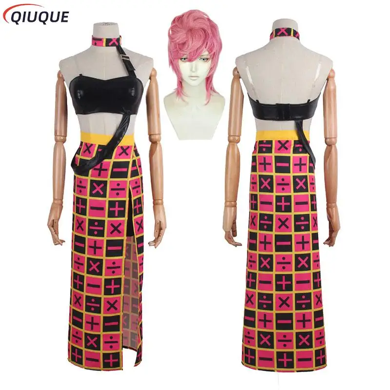 

JoJo's Bizarre Adventure Trish Una Cosplay Costume Wig Halloween Uniform Anime Outfits Carnival Suit For Women