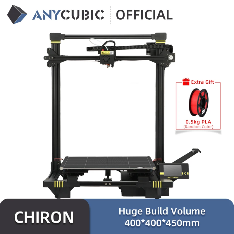 EU ANYCUBIC Chiron FDM Stampante 3D Printer Kit 40x40x45cm support 5 filament 