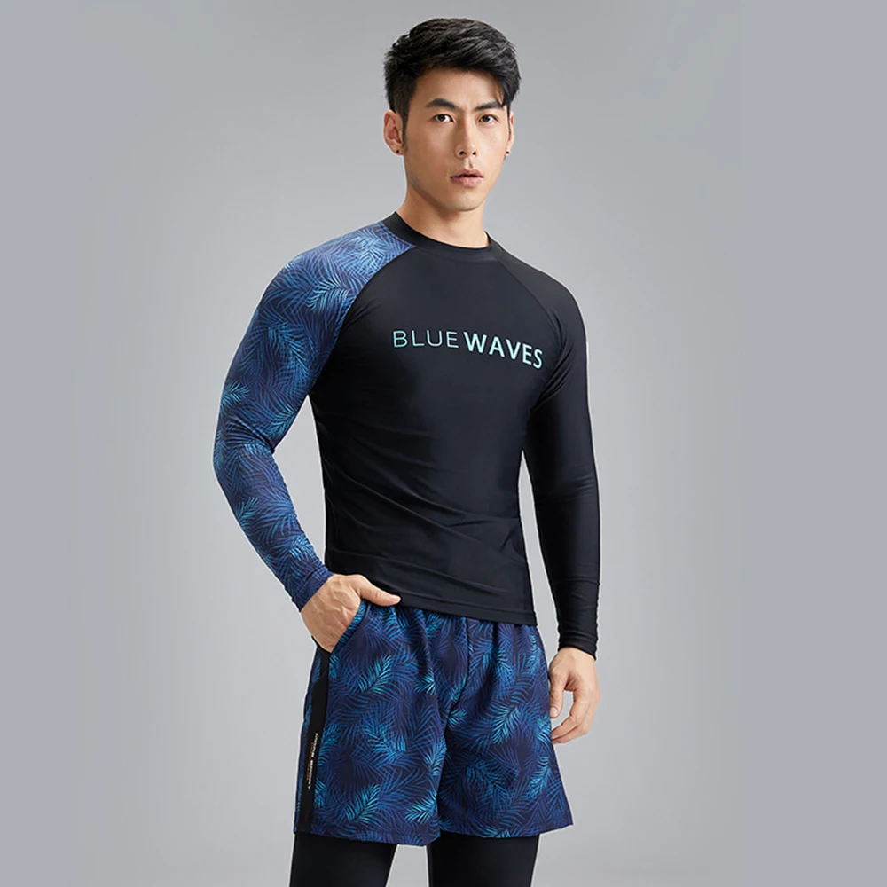 

2023 New Split Swimwear Men's Set Chlorine Resistant Quick Drying Breathable Surfing Suit Outdoor Sports Sunscreen Swimwear