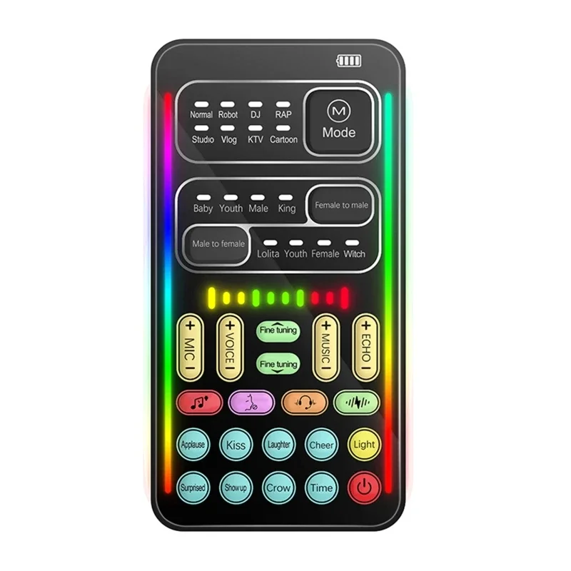 Voice Changer Bluetooth-Compatible Live Sound Changing Card Phone Tablet Speaker Live Voice Cards-T3EB
