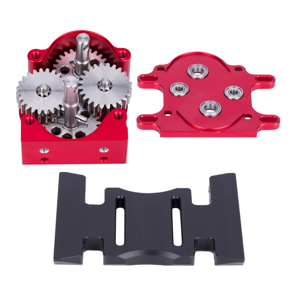 RCカーギアボックス For LCG For SCX10 1/10 AS96 アルミ製