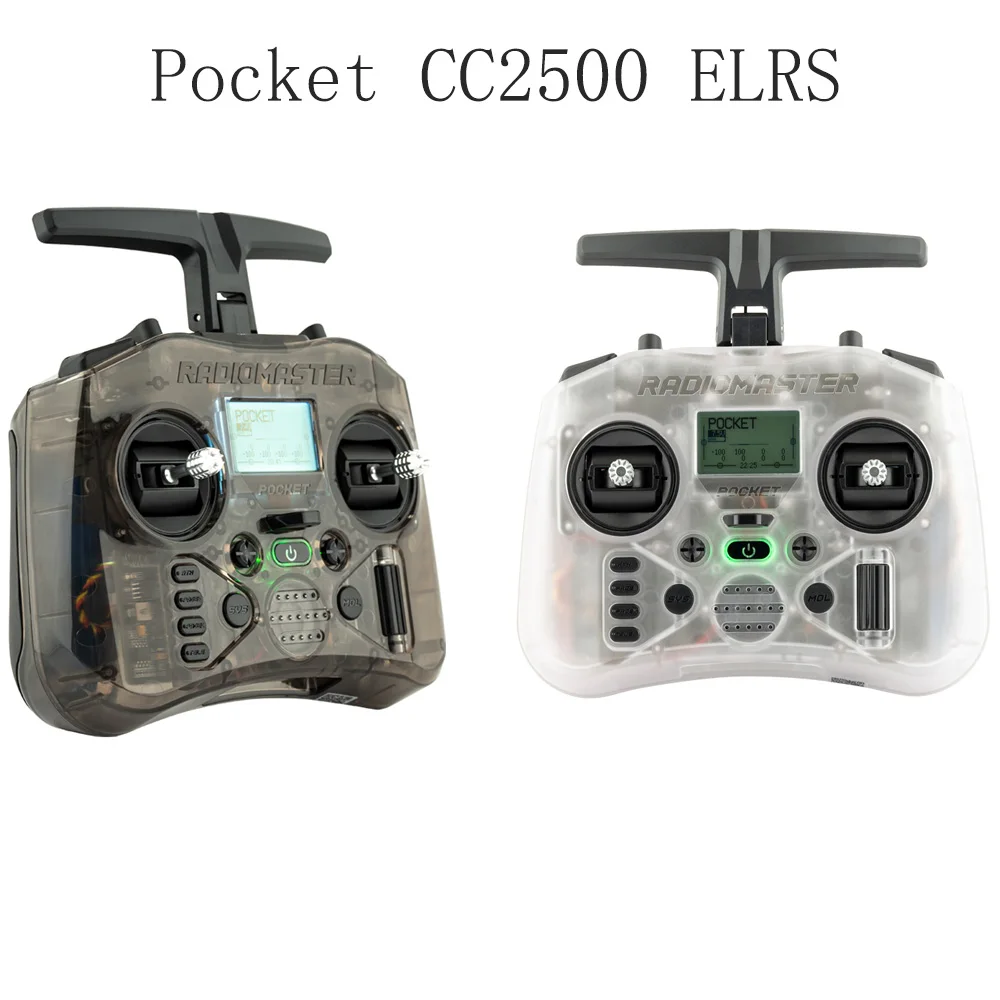 RadioMaster Pocket Remote Controller Hall Gimbal EdgeTX Built In LED Portable Lightweight Elrs Transparent Mode 2 With 18650 Battery