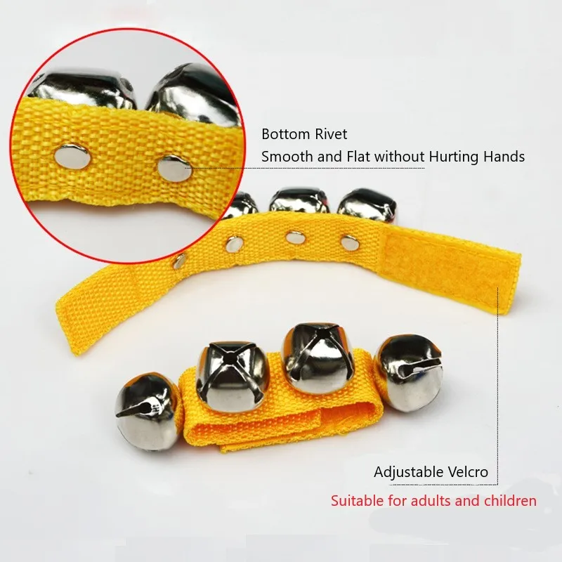 Orff Percussion Instrument Wrist Bell Baby Children Dance Performance Hand Bell Foot Bell Handbell Early Education Teaching Aids 4
