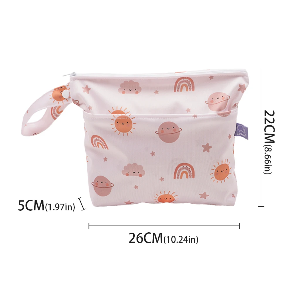 캉고베이비 22 * 26CM 메이크업 웨트백 세탁 가능 재사용 기저귀 가방 여행 핸드백 수영 스포츠 가방
