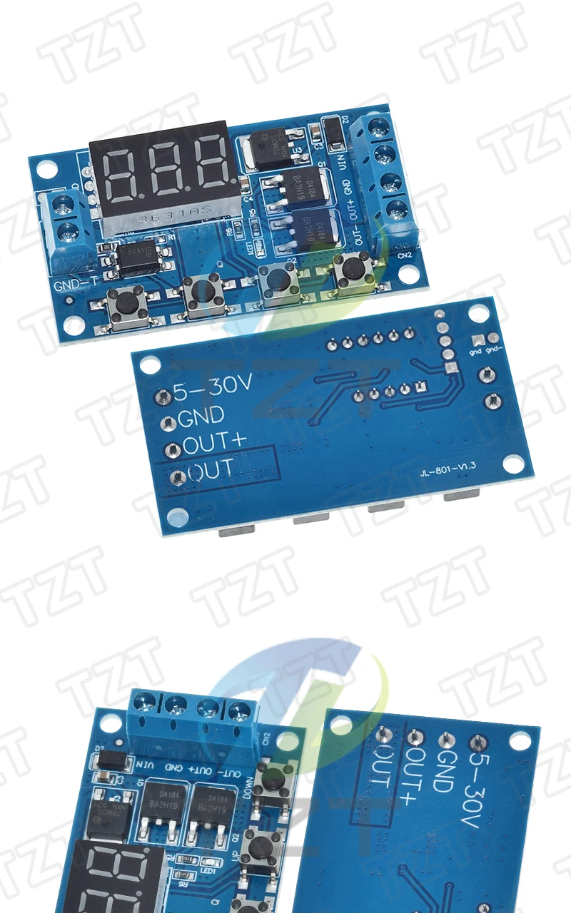1/2PCS DC 12V 24V Dual MOS LED Digitale Zeit Verzögerung Relais Trigger Zyklus Timer verzögerung Schalter Platine Timing Control Modul DIY – Detail 5