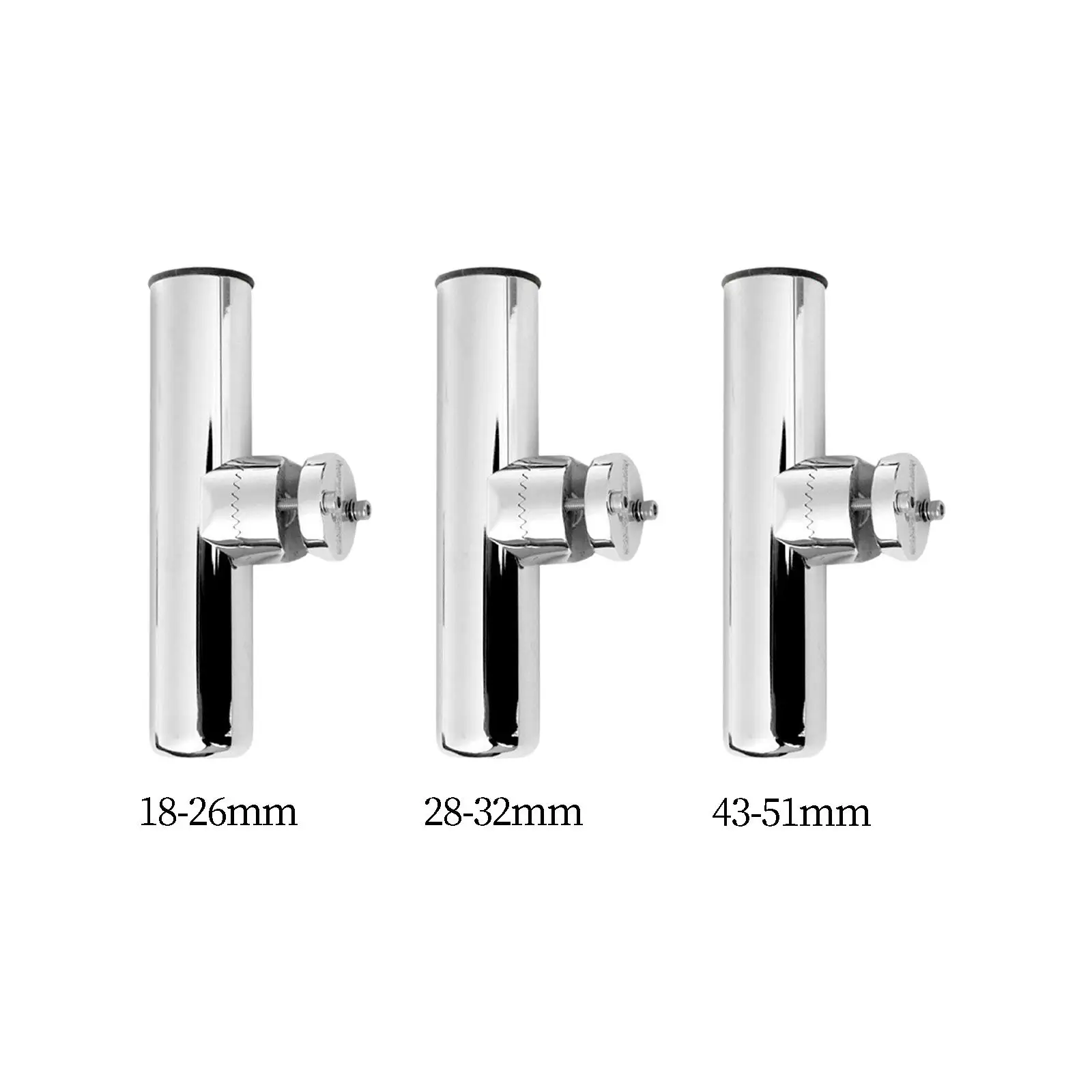 Stainless Steel Fishing Rod Holder Rail Mounted Clamp Swivel Side Mount Fishing