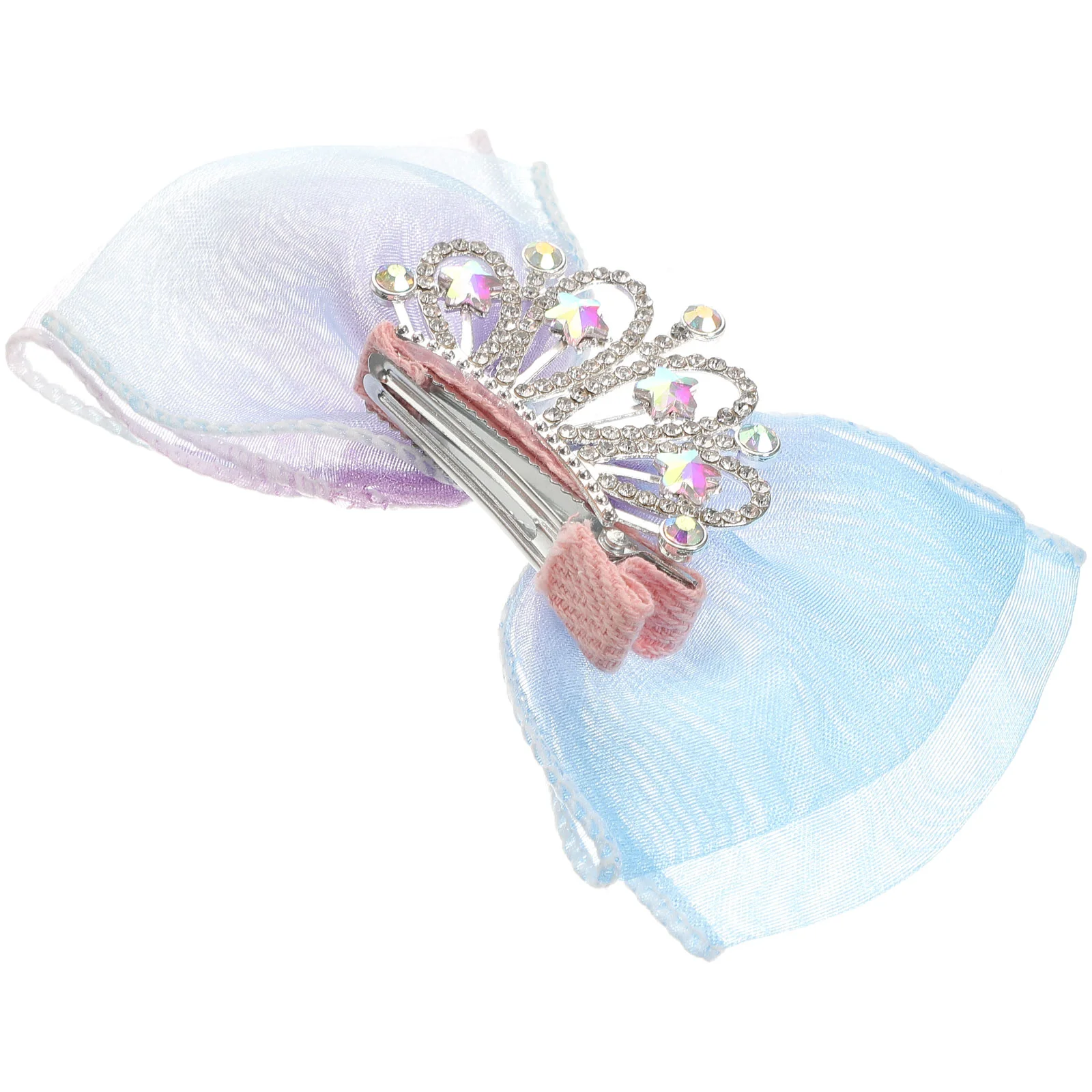 

Bow Hairpin Diamond Headpiece Bows Girls Baby Clips Crown Rhinestones Toddler Accessories 4-6