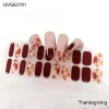22Tips Semi-Cured Gel Nail Patch Slider Adhesive Waterproof Long Lasting Aurora Full Cover Gel Nail Sticker UV Lamp Needed 1