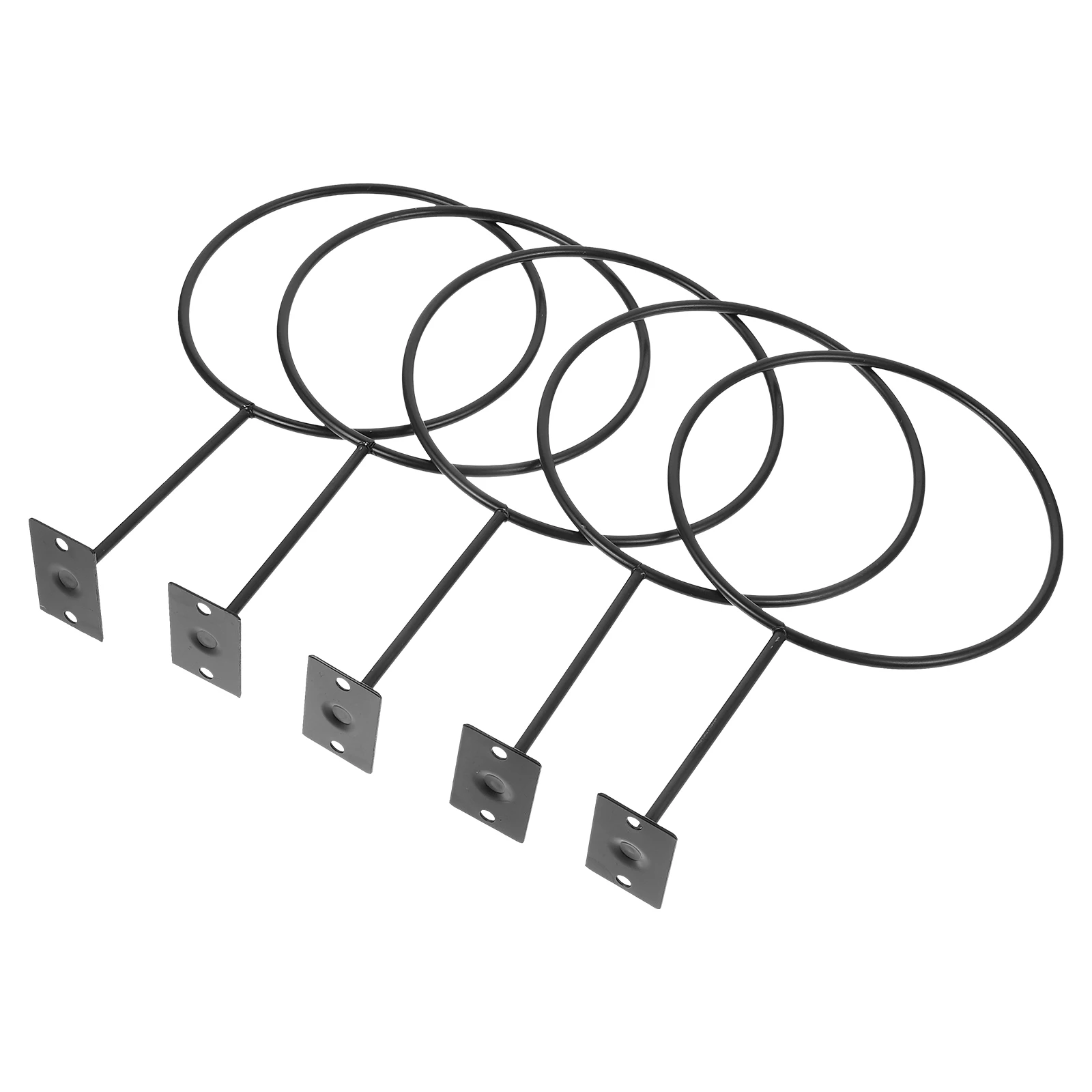 Wall Mounted Storage Rack 5Pcs Storage Rack Wall Mounted Shelf Basketball Rack For Home Display Wall Holders Stand With Screws