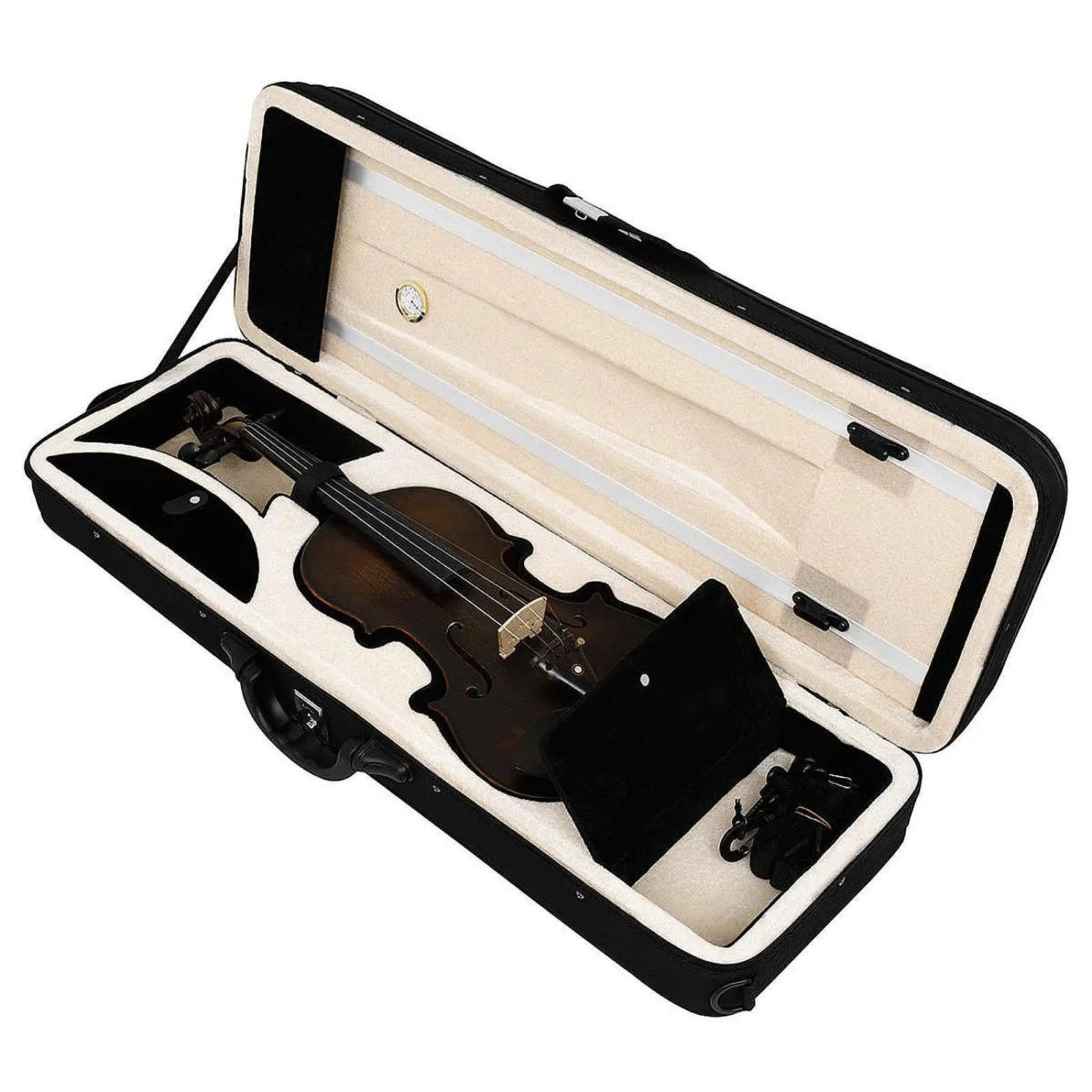 4/4 Violin Case, Violin Storage Box and Straps, Professional Oxford Cloth Carrying Bag with Hygrometer for Players