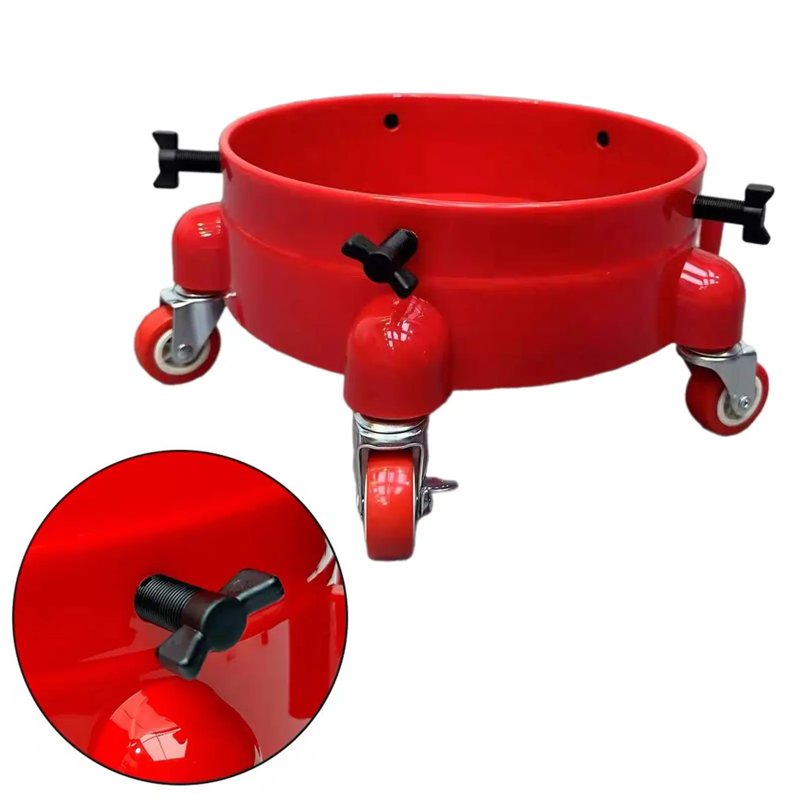 Car Wash Bucket Dolly Convenient Rolling Bucket Dolly Round for Car Washing Building Workers Painting Assistance Cleaners