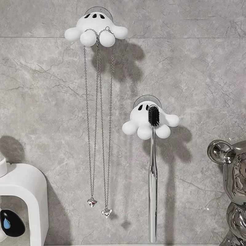 Toothbrush Holder Toothbrush Holder Mickey Palm Cute Bathroom Towel Suction Cup Multi-function Hook Traceless Hook Data Cable Winder