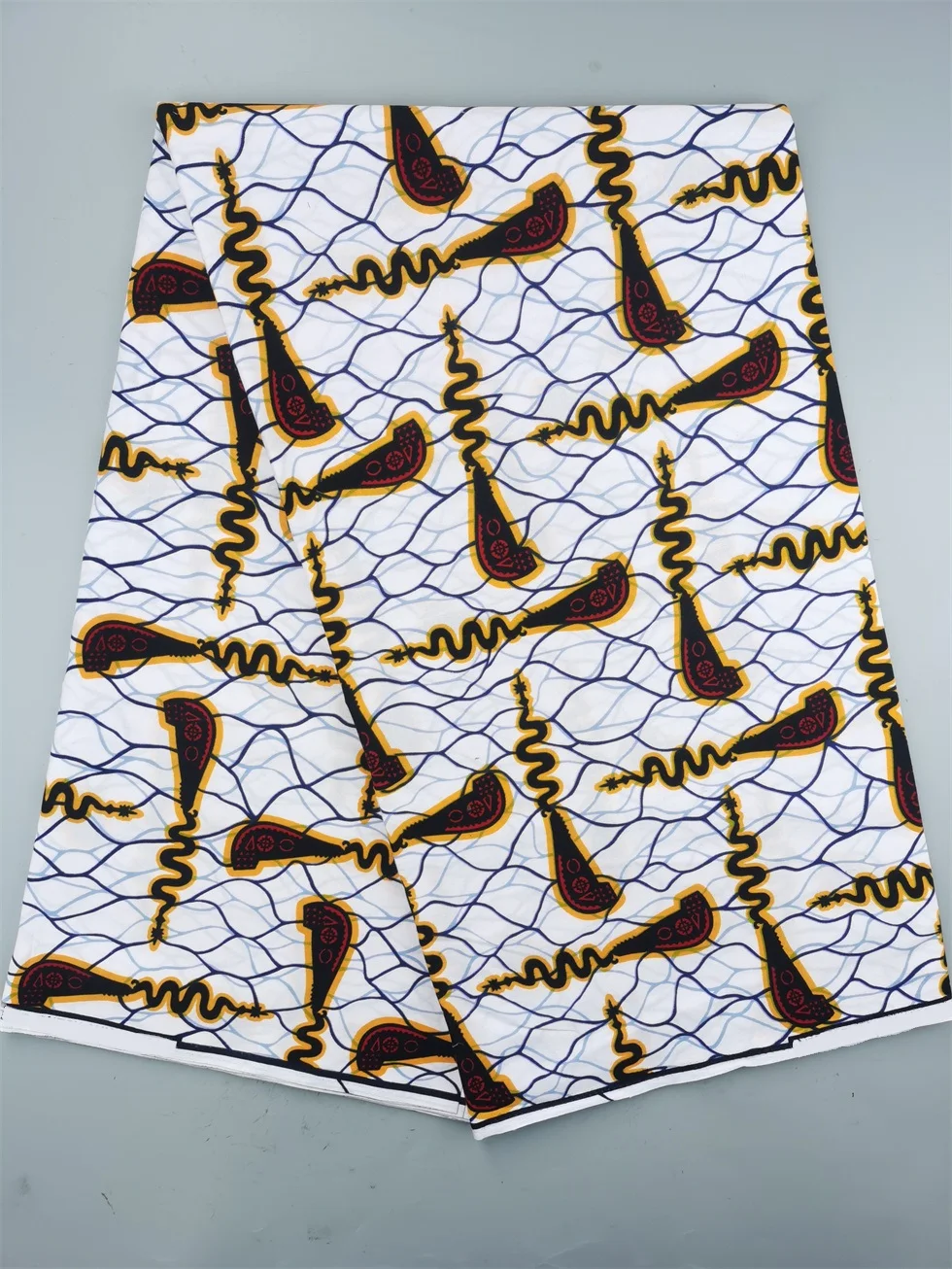 Authentic Wax Print Fabric African Dress Material 100% Cotton, 6 Yards