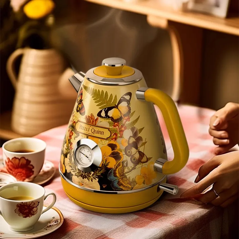 Kettle Electric Retro with 보리차Thermometer All Stainless Steel, Fast Boiling BPA-free, Automatic Shut-Off 멸균우유1리터 2
