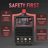 YESWELDER TIG-205P-PRO Pulsed 205Amp TIG Welder, Stick/DC TIG/Pulse TIG 3-In-1 IGBT Inverter Large LED Digital Display 6