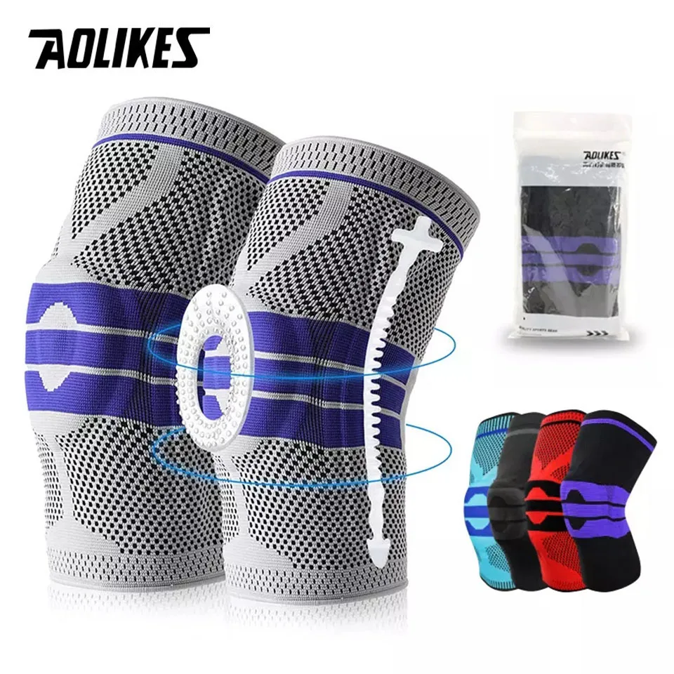 

AOLIKES Knee Brace for Men Women Silicone Gel Spring Support Knee Pads Workout Meniscus Tear Joint Pain Relief Knee Sleeve