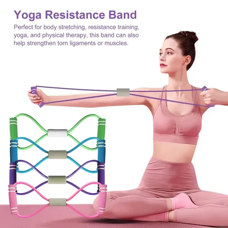 Portable Fitness Resistance Band with Handles for Arm & Shoulder Strength Training