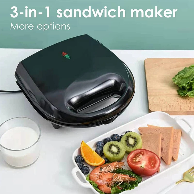 Breakfast Maker Sandwich Maker 2-Slice With Nonstick Plates 750W Kitchen Oven Home US Plug 4