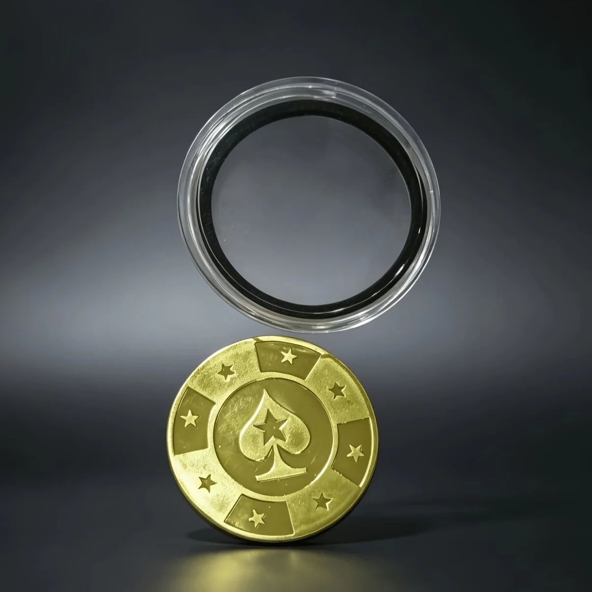 금도금된 금속 포커 카드 가드 코인 40mm, 포커 게임 토너먼트 및 홈 엔터테인먼트용 수집용 딜러 버튼