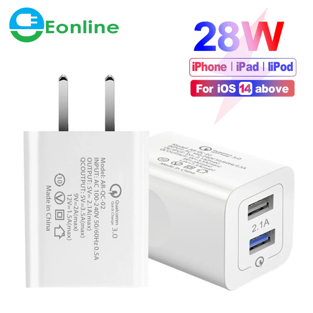 

Universal USB Quick charge 3.0 5V 3.5A for Iphone 7 8 EU US Plug Mobile Phone Fast charger charging for Samsug s8 s9 Huawei
