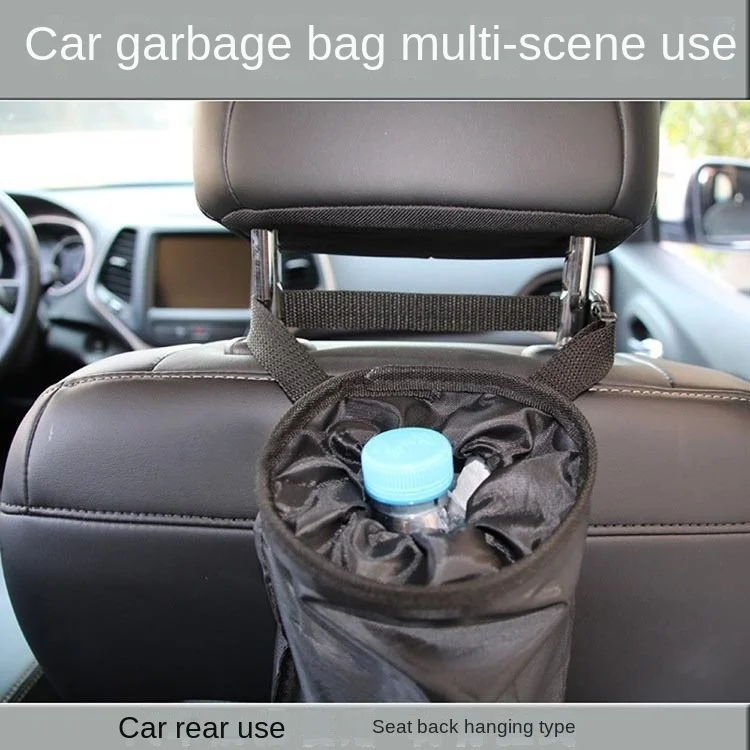 Car Trash Can Car Trash Can Oxford Cloth Car Trash Bag Hanging Back Storage Bag Trash Can Organizer Auto Parts Interior