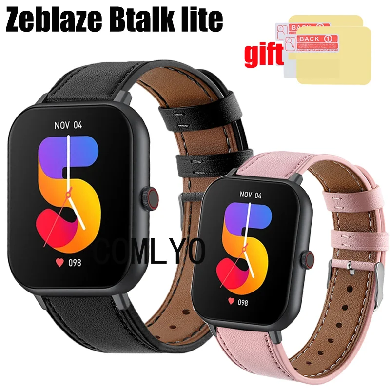 

3 в 1, кожаный ремешок для Zeblaze Btalk Lite