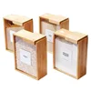 Bamboo Food Dispenser 2L Kitchen Organizer Food Storage Container Cereal Dispenser for Pantry Organizer Organization 6