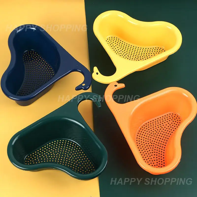 

Seamless Creative Sink Strainer Basket Filter Shelf Vegetable Fruit Drainer Storage Basket Corner Design Kitchen Accessories